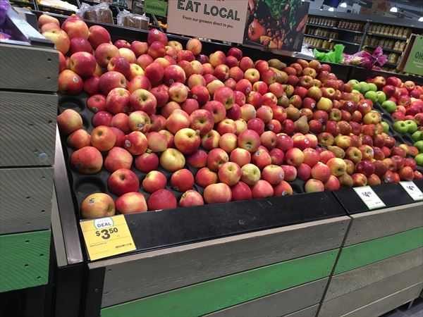 りんごの物価は安定して安い